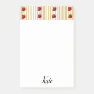 Post-it Notes Strawberry Stripe