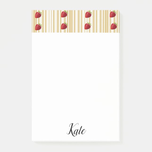 Post-it Notes Strawberry Stripe (Front)