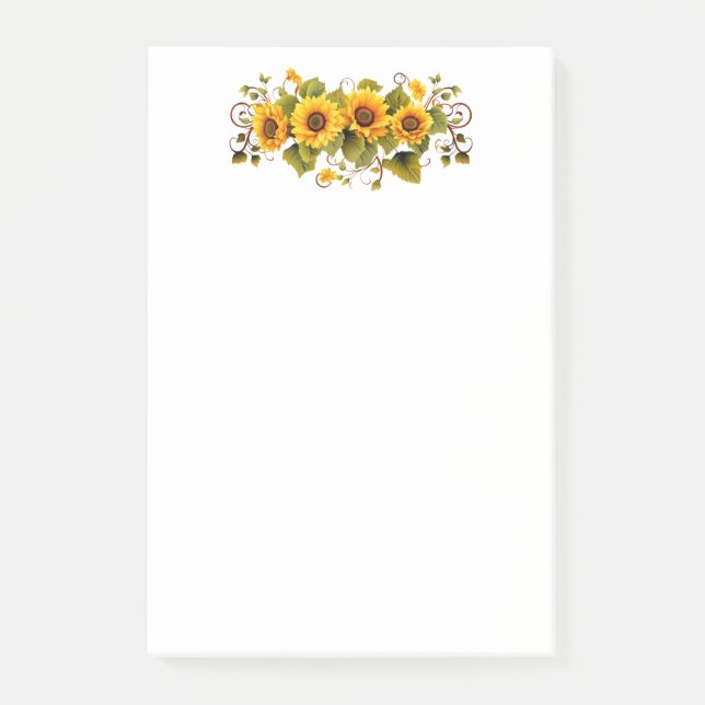 Post-it-Notes-Sunflowers Post-it Notes (Front)