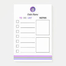 Post-it Notes To Do List Notes Section JK Logo