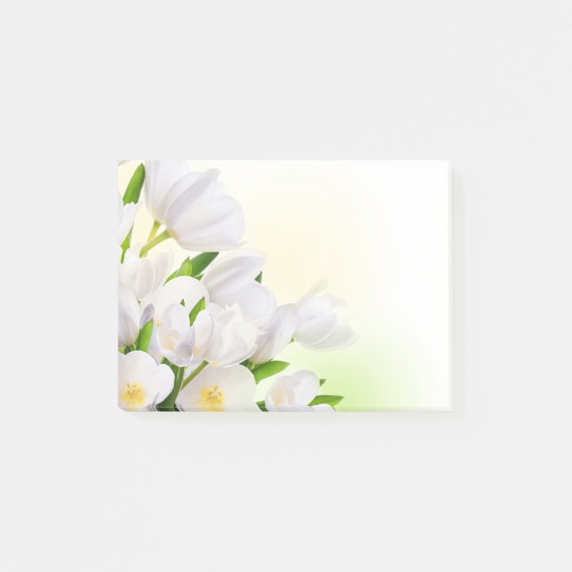 Post-it-Notes-White Tulips Post-it Notes (Front)