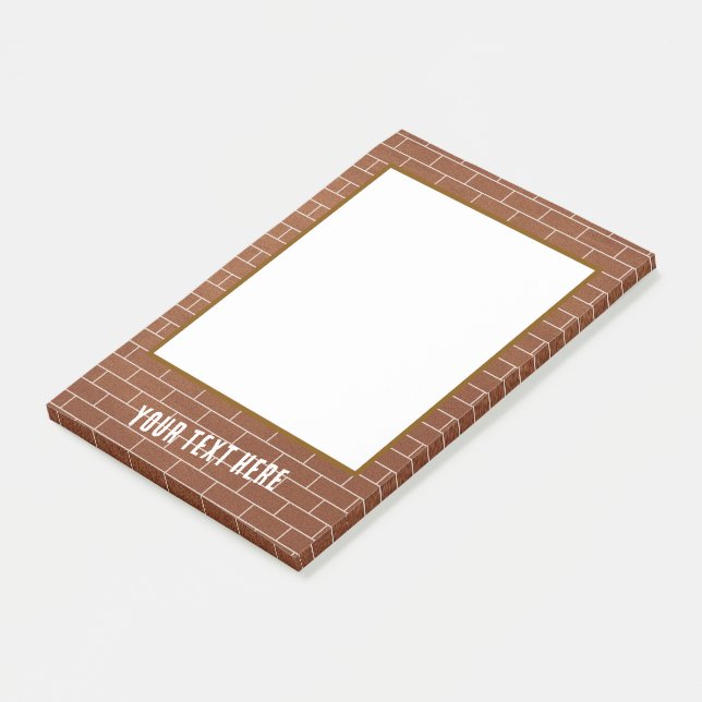 Post-it® Notes with Brick Wall Personalised Text (Angled)