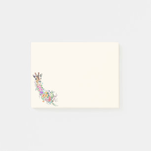 Post-it® Notes with Floral Giraffe