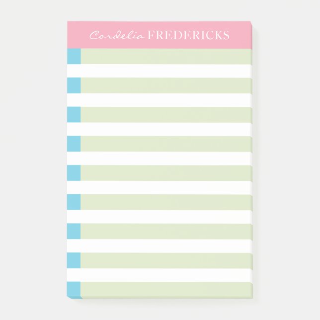 Post-it® Notes With Green Stripes (Front)