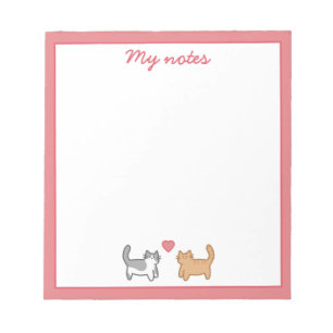 Post it of lovestruck kittens notepad