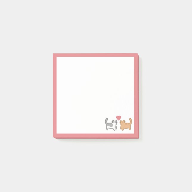 Post it of lovestruck kittens post-it notes (Front)