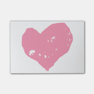 Post-it with a pink heart post-it notes