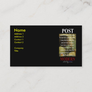 POST MODERN BUSINESS CARD