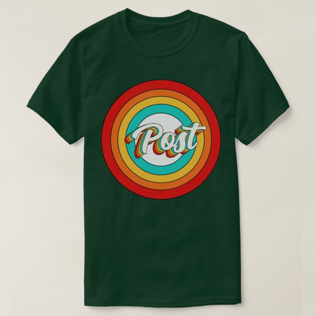 Post Name Shirt Vintage Post Circle (Design Front)