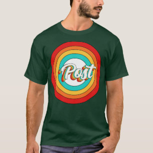 Post Name Shirt Vintage Post Circle