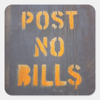 Post No Bills, NYC Square Sticker