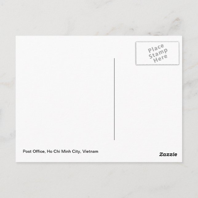 Post Office building in Ho Chi Minh, Vietnam Postcard (Back)