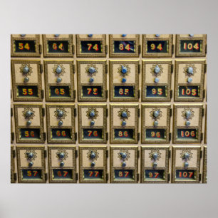 Post Office Combination Lock Boxes Poster