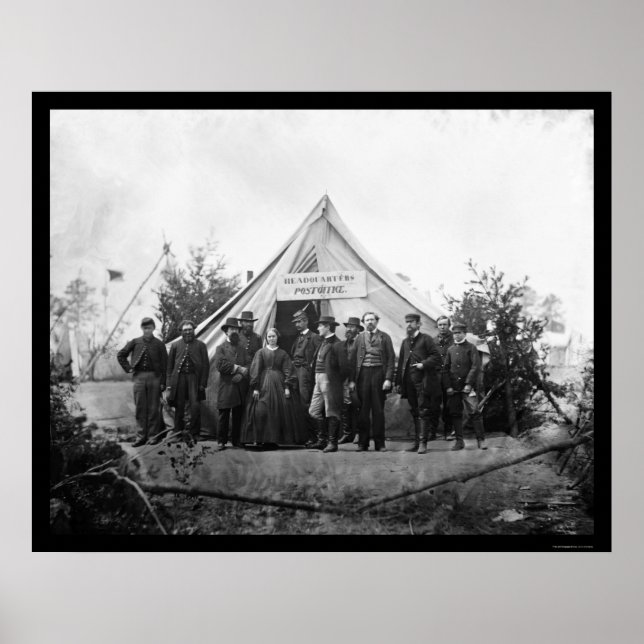 Post Office Headquarters in Falmouth, VA 1863 Poster (Front)