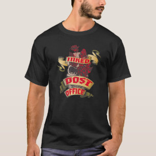 Post Office Inked Skull & Red Roses Tattoo T-Shirt