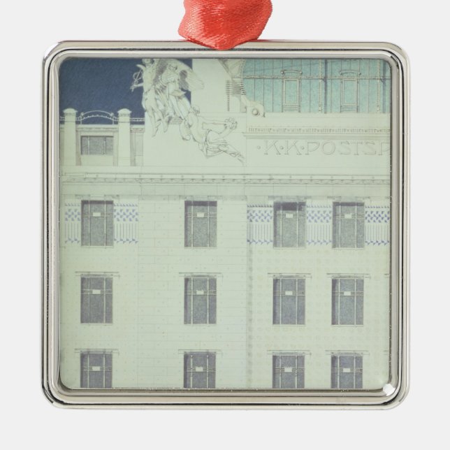 Post Office Savings Bank, Vienna Metal Tree Decoration (Front)