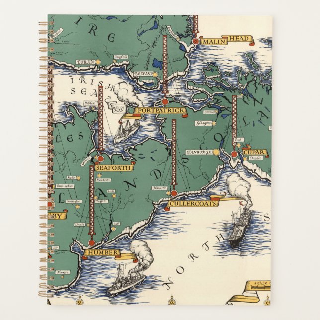 Post Office Wireless Stations Map, Great Britain Planner (Front)