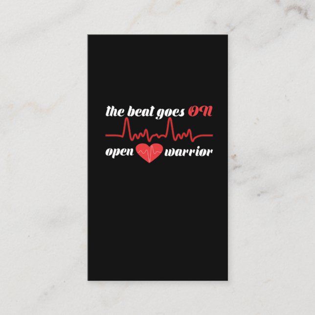 Post Open Heart Surgery Bypass Recovery Get Well Business Card (Front)