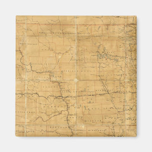 Post route map of the Territory of Dakota Magnet