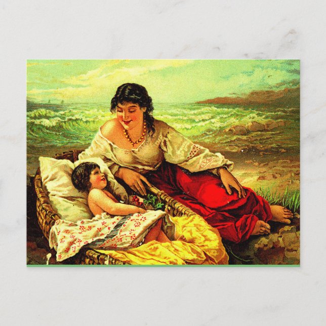 Post seaside memories of mother & child! postcard (Front)