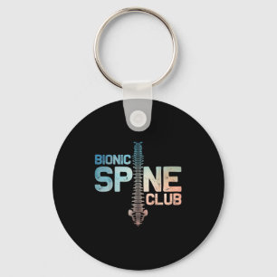 Post Spine Surgery Art For Men Women Bionic Spine  Key Ring