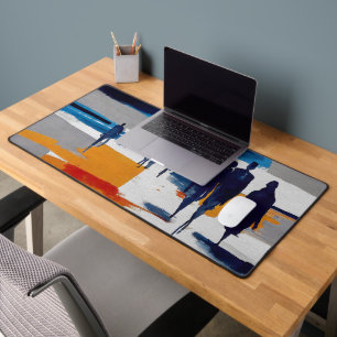 Post-Storm Wanderers – Abstract Figures Desk Mat