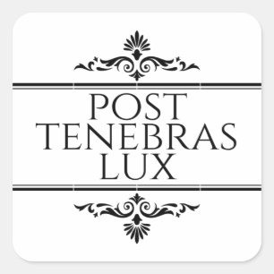 Post Tenebras Lux Square Sticker