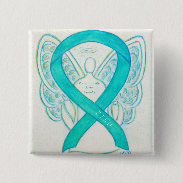 Post-Traumatic Stress Disorder Awareness Angel Pin (Front)
