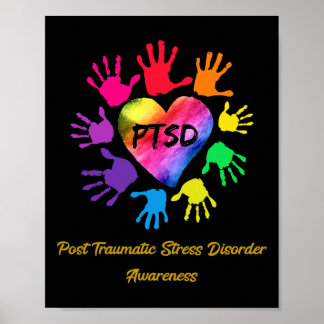 Post Traumatic Stress Disorder Awareness Hands Gif Poster