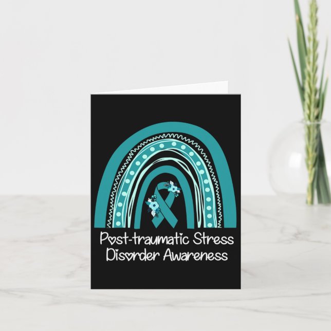 Post-traumatic Stress Disorder Awareness Ptsd Teal Card (Front)