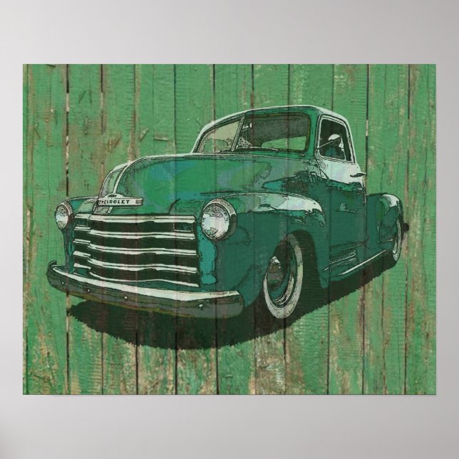 Post war Chevy pickup poster (Front)