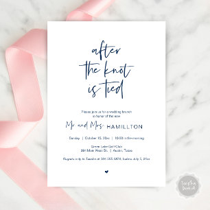 Post wedding Brunch, After the knot is tied Invita Invitation