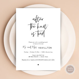 Post wedding Brunch, After the knot is tied Invitation