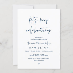 Post wedding Brunch, Let's keep celebrating Invita Invitation
