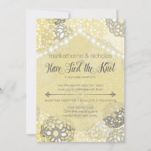 Post Wedding Flowers & Lights Party Invitations