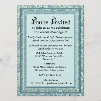 Post Wedding Reception Invitation