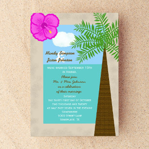 Post Wedding Reception Invitation -- Tropical
