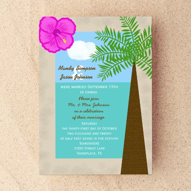 Post Wedding Reception Invitation -- Tropical (Creator Uploaded)