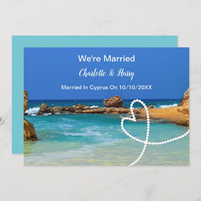 Post Wedding Reception Party Married In Cyprus Invitation (Front/Back)
