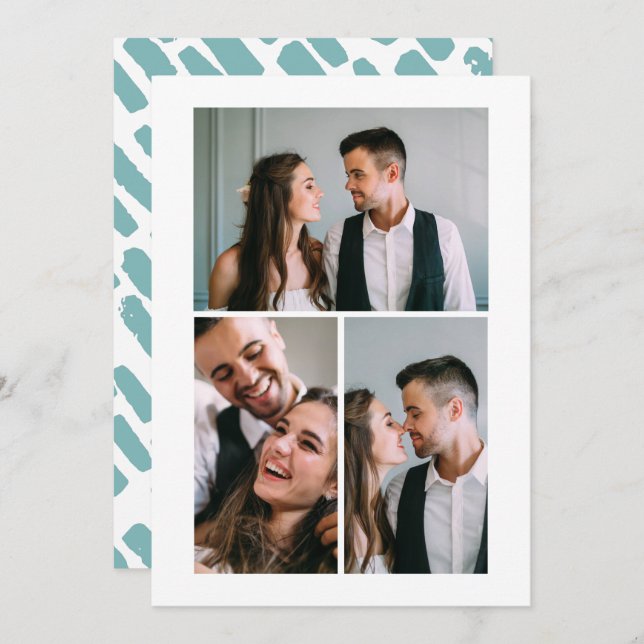 Post Wedding Three Photo Announcement (Front/Back)