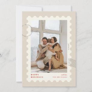 Postage Photo Frame Christmas Holiday Card