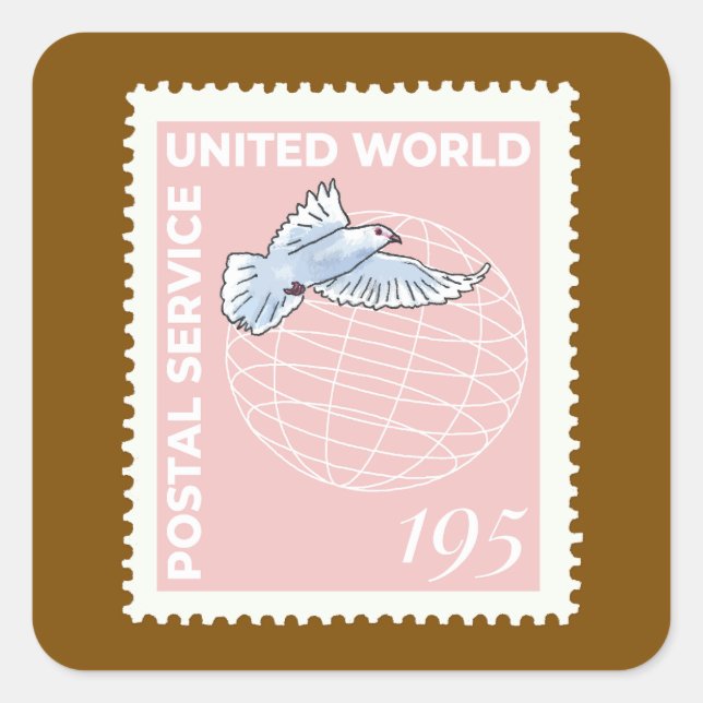 Postage Stamp -  Square Sticker (Front)