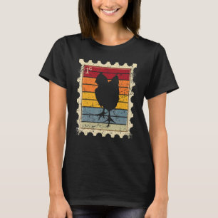 Postage Stamp With A Sunset Chicken T-Shirt