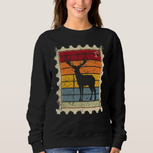 Postage Stamp With A Sunset Deer Sweatshirt