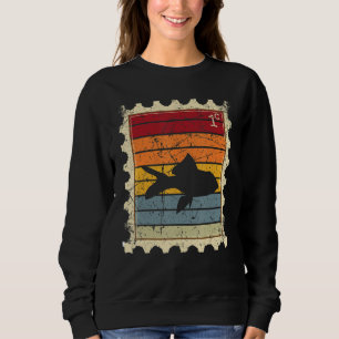 Postage Stamp With A Sunset Fish Sweatshirt