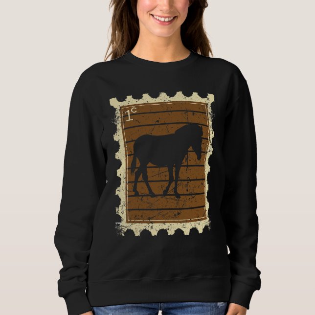 Postage Stamp With A Zebra Sweatshirt (Front)