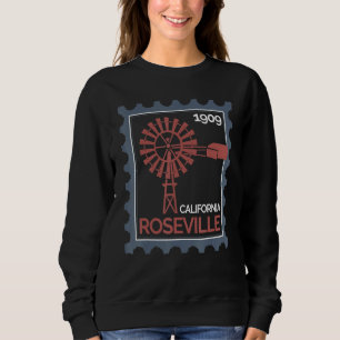 Postage Stamp With An Old Wind Turbine In Rosevill Sweatshirt