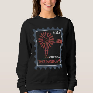 Postage Stamp With An Old Wind Turbine In Thousand Sweatshirt