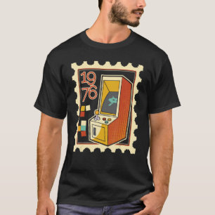 Postage Stamp With Computer Game Slot Machine 1976 T-Shirt