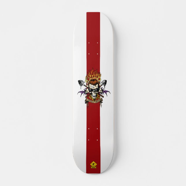 POSTAL 3 DUDE SKULL LONG BOARD SKATEBOARD (Front)
